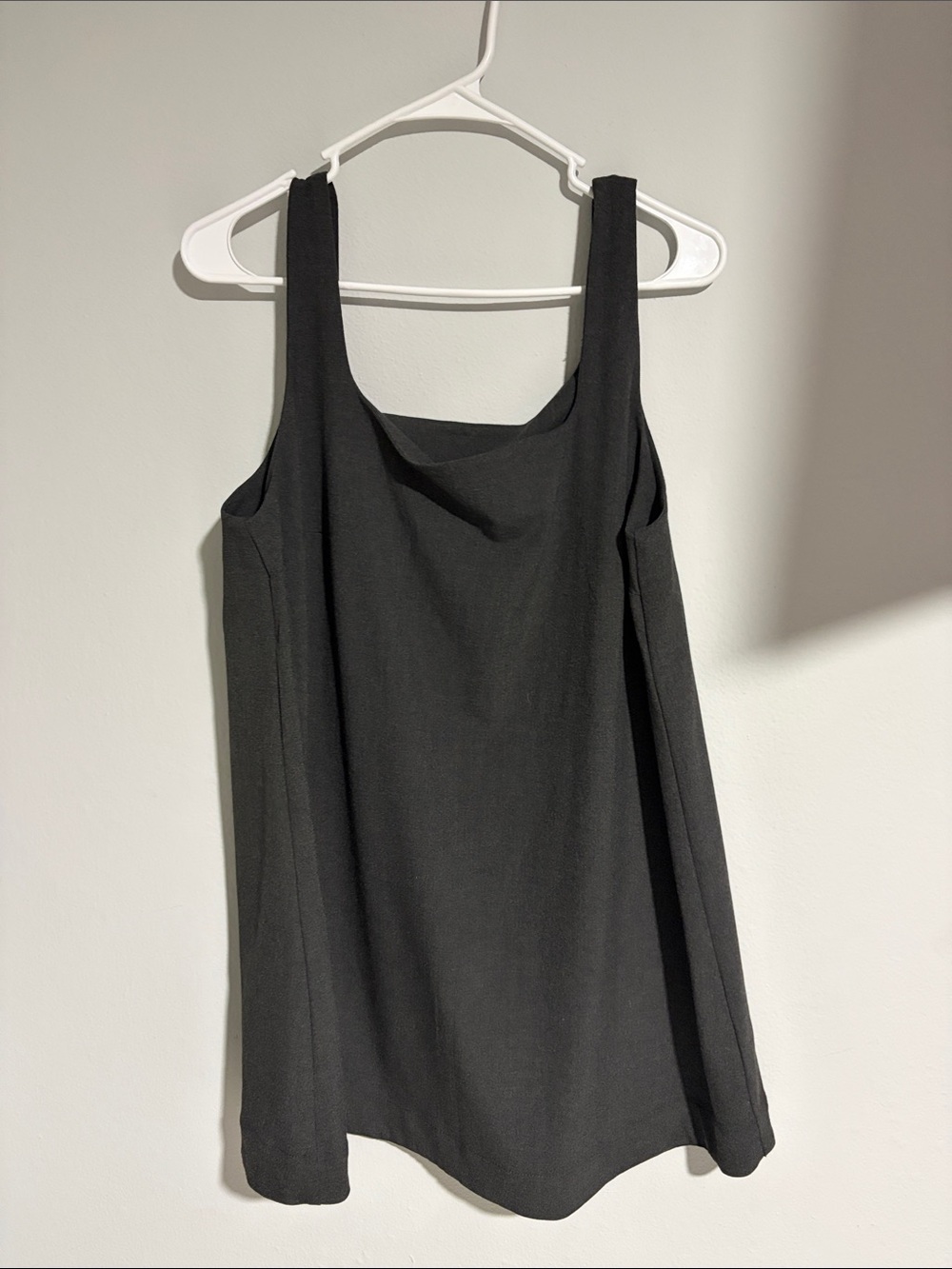 H&M Dark Grey Square-Neck Mini Dress